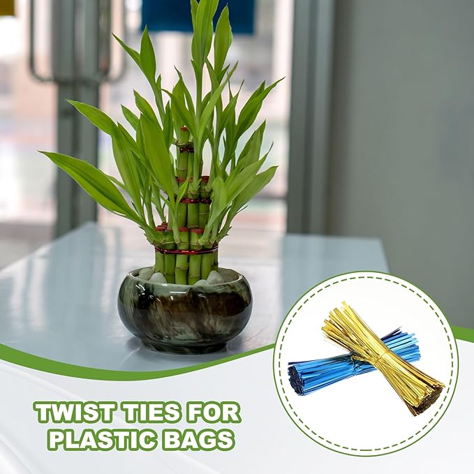 PATIKIL Bag Twist Ties 2 Inch, 800 Pcs Metallic Bread Ties for Treat Plastic Bags Gift Wrapping Candy Coffee Bag Plant Party Cake Favor, Black