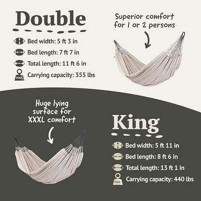 LA SIESTA Flora Zebra Organic Cotton Double Classic Hammock