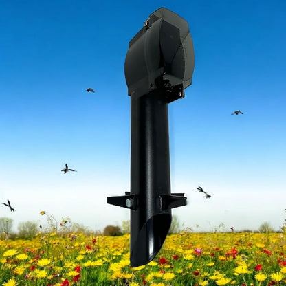 iMBAPrice IMBA-GPD19B-1 19.5" Low-Profile Outdoor Landscape Lighting Garden Post Enclosure for GFCI Devices with Integrated Cover for Electrical Socket Outlet Power, Black