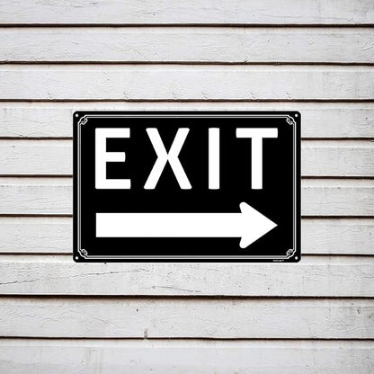 12x16" Exit Sign With Left Arrow - High-Intensity Aluminum Parking Lot Sign, Weatherproof & Fade-Resistant, Ideal for Outdoor & Indoor Use - Curbside Sign(horizontal version)