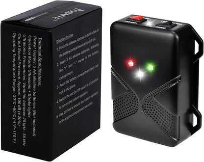 Ultrasonic Rodent Repellent for Car Engine – Battery Powered Under Hood Mouse Repeller with Flashing Strobe Light, Keeps Rats and Mice Away from Vehicle, Automobile, Truck, Garage, Attic, Barn, Shed
