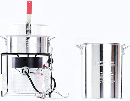 King Kooker Propane Outdoor Fry Boil Package with 2 Pots, silver, one size (12RTFBF3)