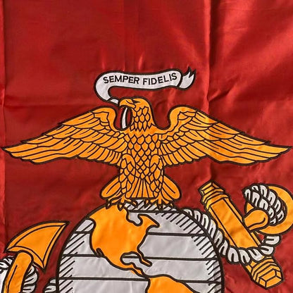 Jayus Embroidered US Marine Corps Military Flags 3x5 Outdoor - 340D Heavy Duty Nylon Double Sided Marine Corps Flag Banner with 2 Grommets
