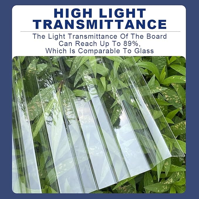 Transparent Plastic Sheets,Outdoor Sunshade Canopy Panels,Greenhouse Board,Sturdy Panel,for Outdoor Shed Board.(39.37x125.98in)