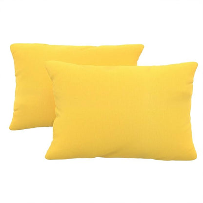 Covers & All Sunbrellla Outdoor Pillows for Patio Furniture, UV Fade Resistant & Waterproof Outdoor Sunbrella Lumbar Pillows, Set of 2 Inserts & Covers for Patios, Decks and Porches (Canvas Sunflower)