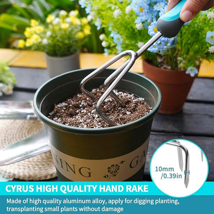 Garden Tools Set for Gardening- 3Pcs Hand Tools Stainless Steel Garden Tool Included Trowel Transplanting Shovel for Digging for Men and Women - CYRUS