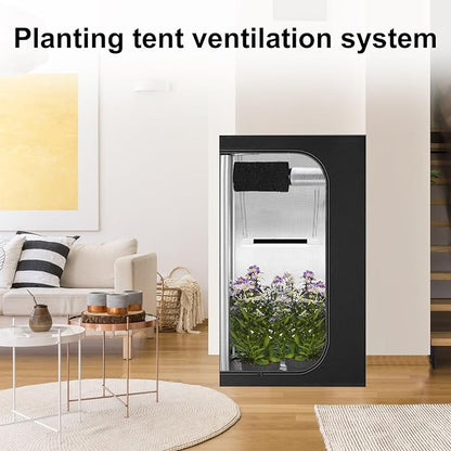 MELONFARM Air Filtration Kit 6", Built-in 14cm Fan Low Nois Carbon Filter with 12-Speed Controller, 8' Ducting, Cooling & Ventilation System for Grow Tents, Indoor Gardening, Hydroponics 6“x13.4