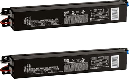 OHLECTRIC 2 Pack - Replacement for Keystone KTEB-332-UV-IS-L-P 3 Lamp T8 Electronic Fluorescent Ballast with Low Light Output | 120-277V Input with Instant Start Operation | 0.78 Ballast Factor