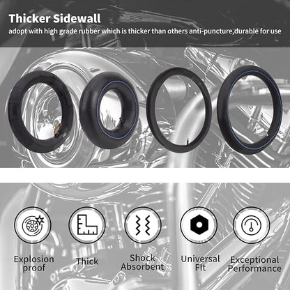 AHL Tire Inner Tubes for 4.10 3.50-4 4.10/3.50-4 Wheelbarrows Tractors Mowers Hand Trucks Dollies Dolly Trailers Garden Trolley Snowblower Utility Golf Go Carts Wagons 410/350-4 (2 Packs）
