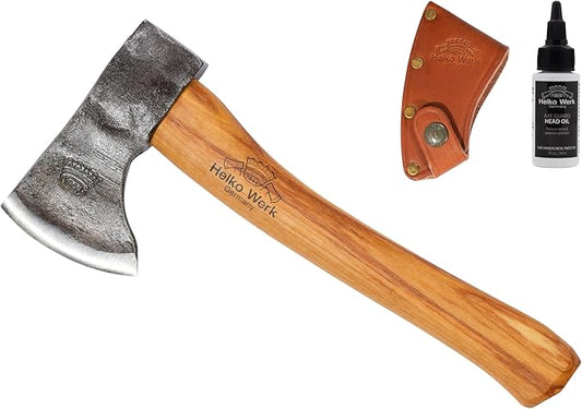 1844 Helko Werk Germany Traditional Wölfling Hatchet - Made in Germany Compact Ultralight Bushcraft Backpacking Hand-Forged Hatchet Head 0.75 lbs, Handle 10.5 in (Wölfling) #11325