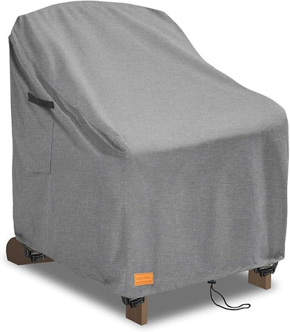 Outdoor Adirondack Chair Covers 28W x 32D x 35H Inches, Patio Furniture Covers Waterproof Heavy Duty Outdoor Swivel Chair Cover,Gery