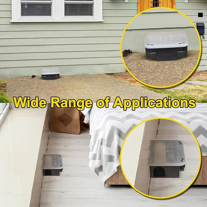 Qualirey 4 Pcs Rat Bait Station 8.86 x 7.28 x 3.62 Inches Rat Traps with Openable Lid, Blocks Boxes with Keys for Big Mouse, Keeps Children and Pets Safe Indoor & Outdoor, Bait Not Included (Clear)