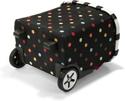 reisenthel carrycruiser dots - Portable Shopping Trolley with Sturdy Aluminum Frame, Shoulder Strap and Removable mesh Inner Bag -Water-Repellent