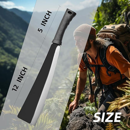 Billhook Sickle Machete for Yard Work - Trimming, Chopping & Weeding Powerhouse, Heavy Duty Machete for Cutting Trees, with Sheath