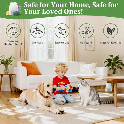 Mouse Rodent Repellent, 24pcs Peppermint Lemon Oil Mice Repellent for Squirrel Rats Spider Pests, Natural Mouse Traps for Indoor Outdoor Use, Keep Rodents Away from Garden and Home, Family & Pet Safe