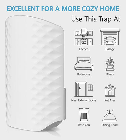 10PCS Refills for WowCatch Flying Insect Trap N386E, Original Super Sticky Cards, High Efficiently Stick Fruit Flies, Gnats, Moths, and Houseflies (Refills Only)