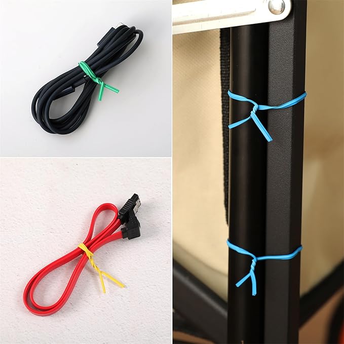 Tangyinrd 300 pcs 5 inch Green Plastic Twist Ties, Cable Ties, for Bags, Gardening Tools