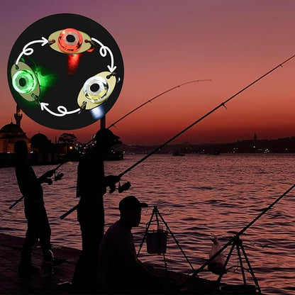 LED Underwater Fishing Lures，LED Lighted Bait Flasher，Deep Drop Fishing Lures，Fish Eye Attractive Light Bait Lure Lamp 5PCS