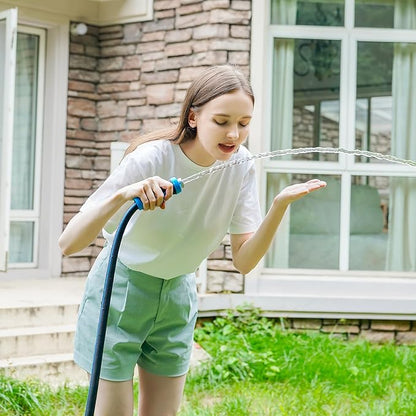 Fevone Garden Hose 55 ft., Lightweight Hybrid Water Hose, Flexible and Durable, Leak-Free Connections