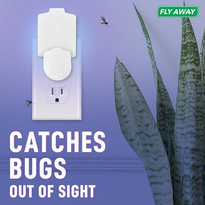 Value 2 Pack UV Light Insect Trap with 6 Sticky Refills – Indoor Plug-in Bug Zapper for Fruit Flies, Gnats, Mosquitoes – Silent, Non-Toxic Pest Control – 395nm UV Light for Maximum Attraction