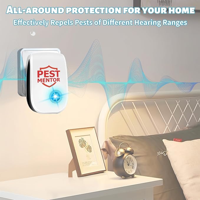 Ultrasonic Pest Repellent 10 Packs, Indoor Pest Control Repeller Plug in,Mouse Rodent Repellent for Ant Rodent Roach Mouse Mosquito Bugs Spider Insect Deterrent,3 Mode Switching