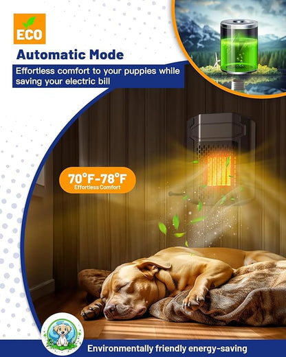 Kiroto Outdoor Dog House Heater With Thermosta - 500 Watt WiFi-Controlled with for Outside Dog House Outdoor with 2.03FT External Temperature Probe Pet Heater For Doghouse