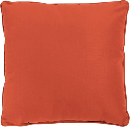 BrylaneHome 16" Square Toss Pillow - Patio & Outdoor - Patio & Outdoor - Water, Stain & Fade Resistant - Geranium