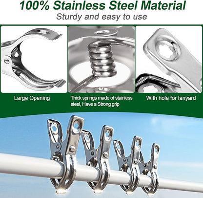 20 Pcs 2.3inch Pvc Clamps, Gardening Clips for Netting, Greenhouse Clamps Made of Stainless Steel, Have a Strong Grip of Greenhouse Clips, For 1/2'', 3/4'', 1'' Garden Hoops