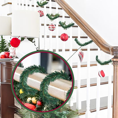 Uieke 100 Pcs Christmas Garland Ties 12Inch Artificial Pine Needles Garland Faux Pine Greenery Stems Twist Wired Tree Branches Wreath Tie for Craft Gift Wrapping Party Supply Christmas Decoration