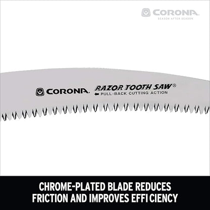 Corona Tools 10-Inch RazorTOOTH Folding Pruning Designed for Single Use | Curved Blade Hand Saw | Cuts Branches Up to 6" in Diameter | RS16150, Red