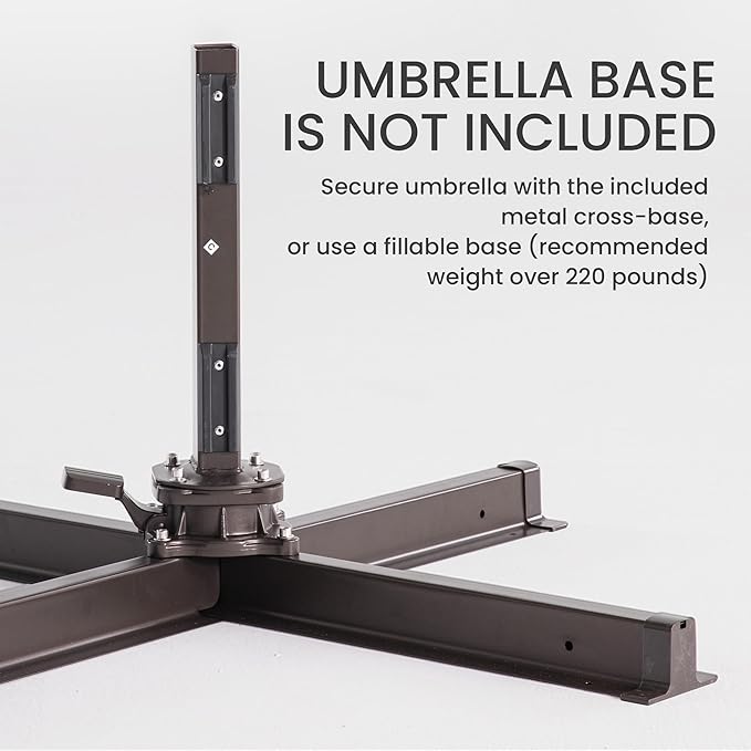 10x10 FT Cantilever Patio Umbrella Double Top Outdoor Square Large Heavy Duty Aluminum Offset Umbrellas with 7 Level Tilt 360-degree Rotation for Pool Garden Deck, Fog Grey