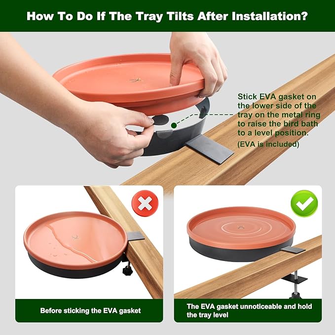 Heated Bird Bath for Outdoors for Winter, 3 Easy Ways to Mount Detachable Bird Bath Bowl, 75W Heated Bird Baths with Thermostatically Controlled for Garden Yard Patio Lawn, Terracotta