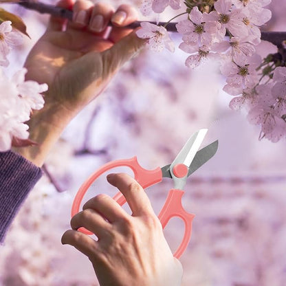 12 Pcs Gardening Tools Flower Scissors Flower Bar Supplies Pastel Rainbow Color Pruning Scissors Floral Shears Stainless Steel Garden Clippers Cutters for Branches Leaves, Gift for Women(Cute Color)