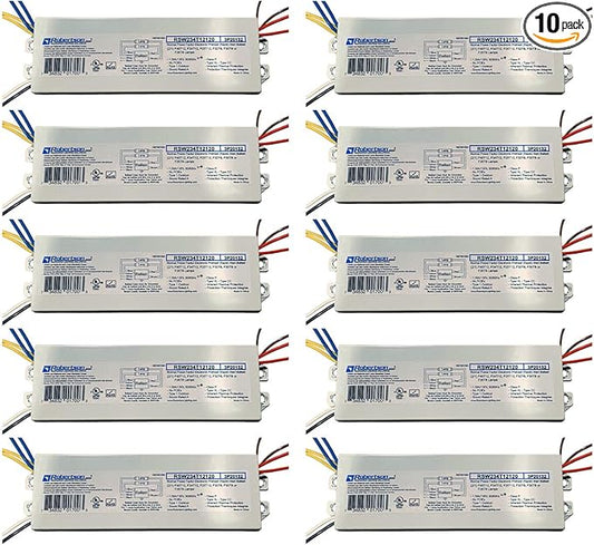 Robertson 2P20132 Quik-Pak of 10 Fluorescent eBallasts for 2 F40T12 Linear Lamps, Preheat Rapid Start, 120Vac, 50-60Hz, Normal Ballast Factor, NPF, Model RSW234T12120 /A