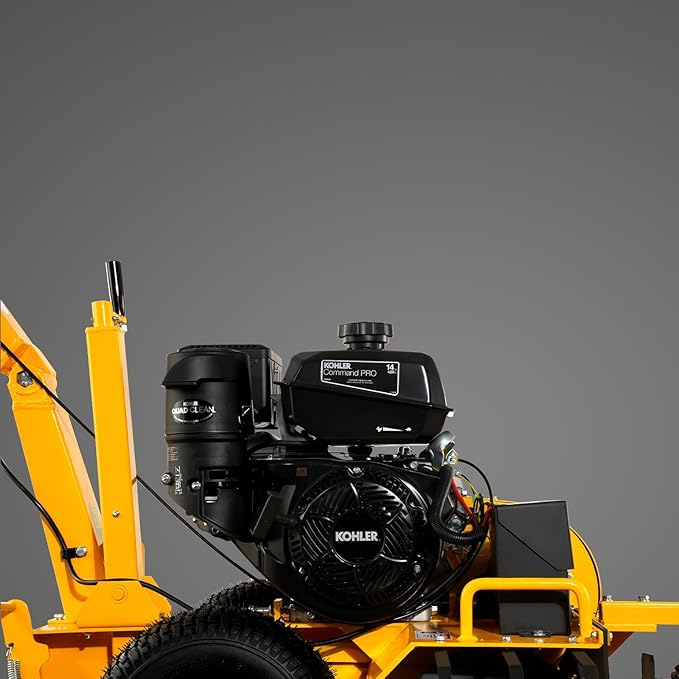 429cc 14HP Kohler Gas Powered E-Start Cable Ditching Mini Trencher,24'' Trench Depth, 27pcs Carbide Alloy High-Pressure Teeths,TCR1500 (Yellow)