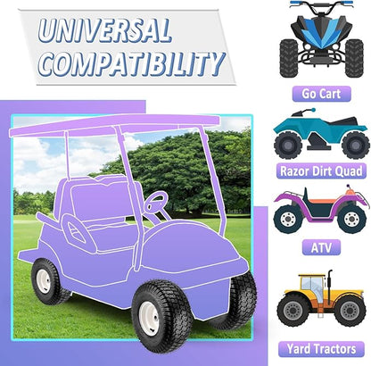 【Upgraded】15x6.00-6" Lawn Mower Tires with 3/4" Iron Bushing, 3" Offset Hub 4 Ply Heavy Duty Replacement for Craftsman Mower, Garden Lawn Tractors 2-Pack by Cenipar