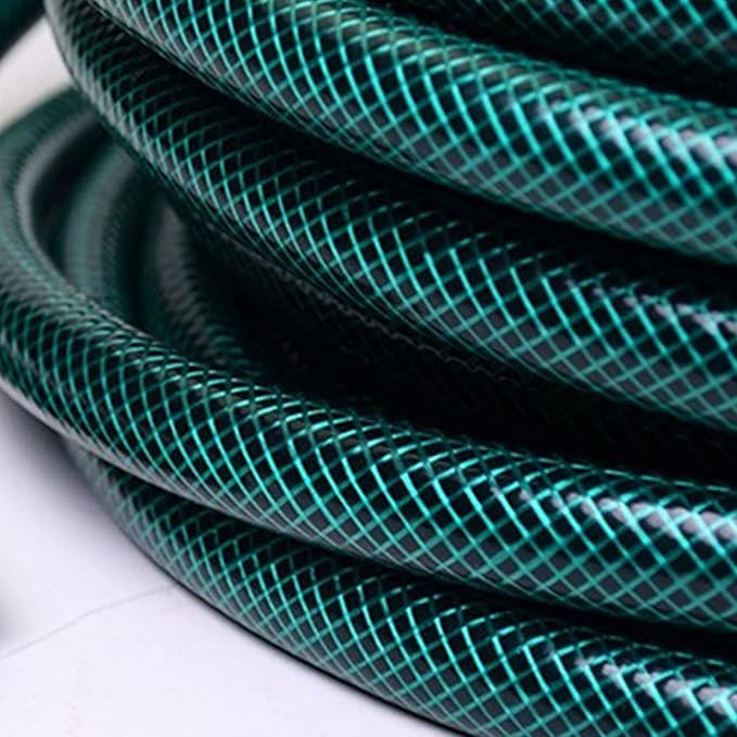 PVC Garden Hose 1/2 Inch Green Heavy Duty Water Hose with Solid Brass Fittings,No Leaking, Flexible,for outdoors,Lawns,Patio (15 FT, Green, Brass Fittings)