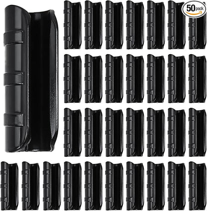 50 PCS 0.9 Inch Greenhouse Clamps Clips 23mm Plastic Black ABS Snap Clamp Tube Clip Garden Buildings Tube Clip for Greenhouse Film, Sunshade Nets, Frame Shelters (Outer Ø 1.06” inner Ø 0.9”)