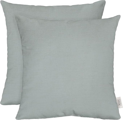 RSH DECOR: Sunbrella Play Square Throw Pillows Set of 2 | 17" x 17" | Water and Fade-Resistant Performance Fabric | Outdoor Pillow Covers with Down-Alternative Inserts | Play Sky