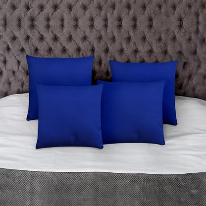 Covers & All Premium Square Throw Pillow Inserts with Covers Set of 4, 20 x 20 Inches Blue, Decorative Cushions for Couch Sofa Home Decor Office Travel UV Resistant Waterproof Soft Cushions Pillows