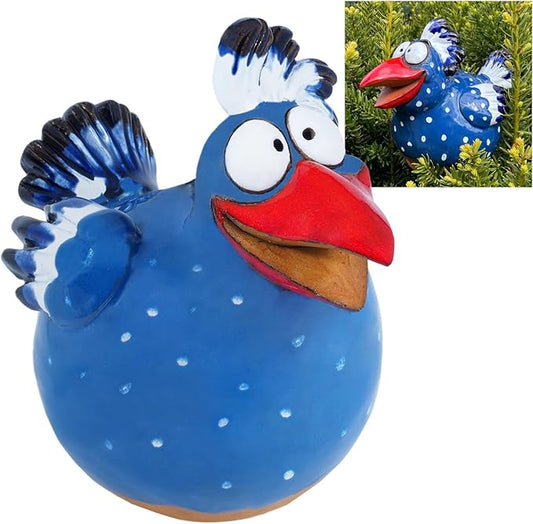Ceramic Garden Decor - Bird Lawn stake - Outdoor statue - Perfect, unique gifts for gardeners woman, men, yard gifts - Handmade, Frostproof