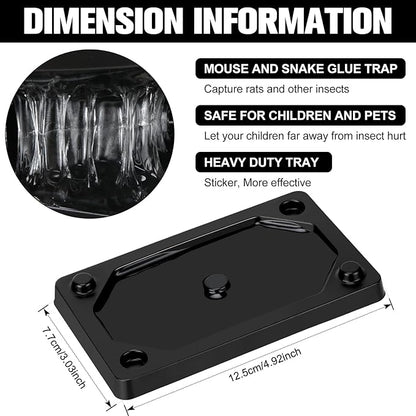 Qualirey 24 Pieces Mouse and Insect Glue Traps Baited Sticky Plastic Boards for House Rodents Heavier Adhesive Traps with Nontoxic Glue for Insects, Ready to Use, Pet Children Safe