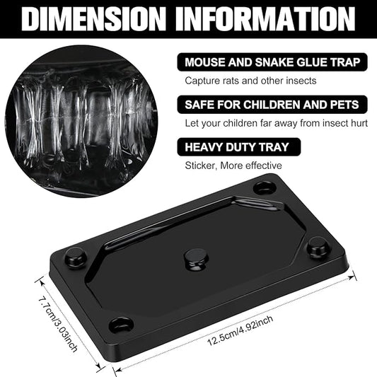 Qualirey 24 Pieces Mouse and Insect Glue Traps Baited Sticky Plastic Boards for House Rodents Heavier Adhesive Traps with Nontoxic Glue for Insects, Ready to Use, Pet Children Safe