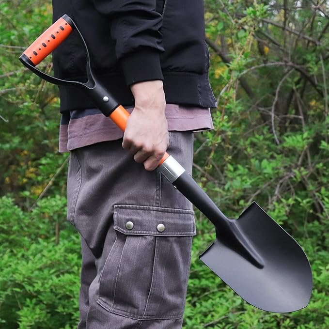 Small Garden Shovel Mini Kids Digging Shovel with Overall Length 28 inches Shovel for Digging, Beach Shovels. Gardening Tools with D-Handel