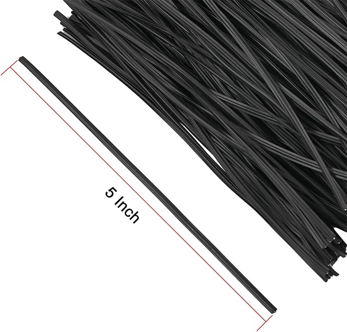 300 pcs 5 inches Black Plastic Twist Ties, Cable Ties, for Bags, Gardening Tools