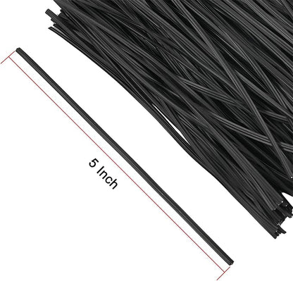 300 pcs 5 inches Black Plastic Twist Ties, Cable Ties, for Bags, Gardening Tools