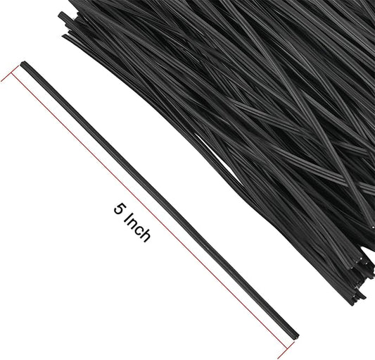 300 pcs 5 inches Black Plastic Twist Ties, Cable Ties, for Bags, Gardening Tools