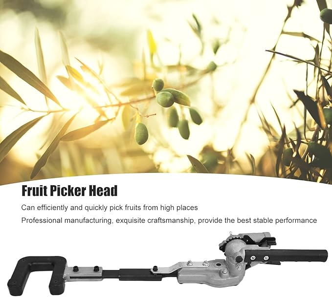Septpenta 26MM Fruit Picker Head, Efficiently and Quickly Pick from High Places, 9 Teeth Aluminium Alloy Grab Tool for Orchards, Gardens, Pick Olives, Pears, Oranges and Other Fruits