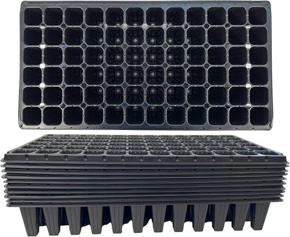 72 Cell Seedling Plastic Nursery Trays, 10 Pack, Thick Durable Germination Plug Trays, 720 Cells Reusable Plant Propagation