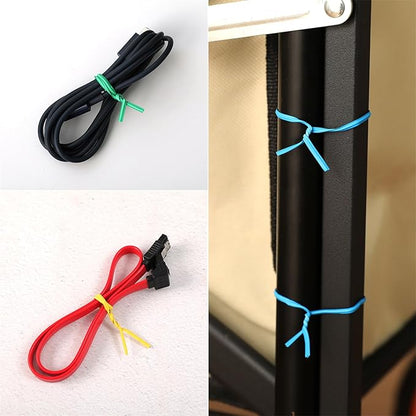 Tangyinrd 300 pcs 5 inch Red Plastic Twist Ties, Cable Ties, for Bags, Gardening Tools